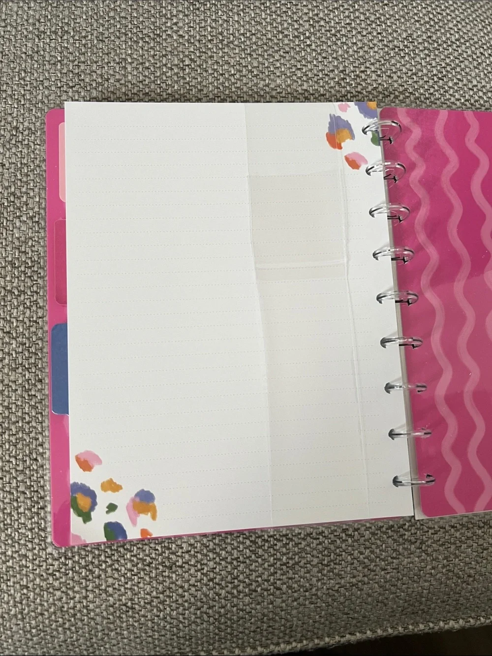 Happy Planner Pink Dotted Lined Notebook - Colorful Spot Pattern